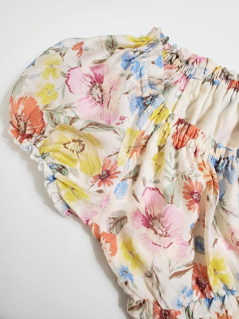 Laura Ashley Womens Midi Dress L Floral Short Sleeve Smocked Waist Cottagecore - Picture 7 of 11